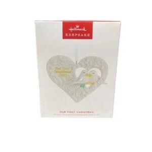 NIB 2023 Our First Christmas Together Love Birds Ornament Hallmark Porcelain